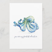 Blauwe octopus menu (Voorkant)