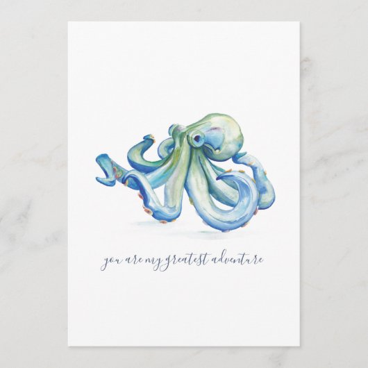 Blauwe octopus menu (Voorkant)