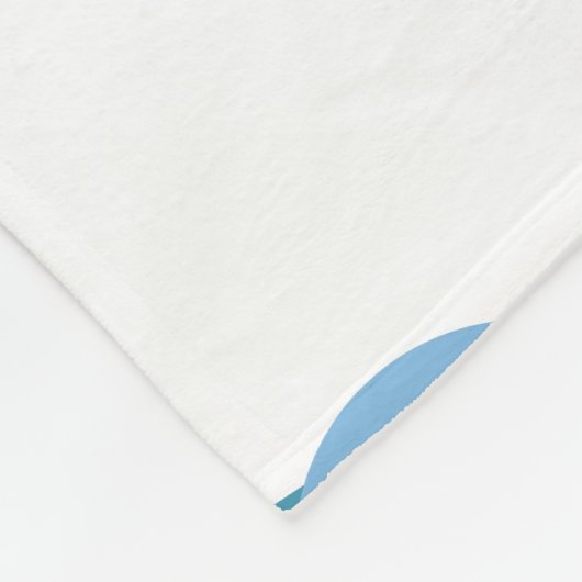 Blauwe Octopus Naam Milestone Fleece Deken (Hoek)