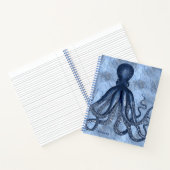 Blauwe octopus notitieboek (Binnen)