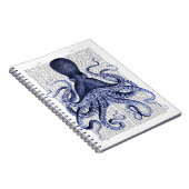Blauwe octopus notitieboek (Rechterzijde)