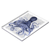Blauwe octopus notitieboek (Linkerzijde)