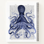 Blauwe octopus notitieboek (Achterkant)