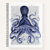 Blauwe octopus notitieboek (Voorkant)