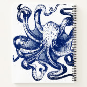 Blauwe octopus notitieboek (Achterkant)