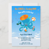  Blauwe Octopus Onder de Zee Jongens Verjaardagsfe Kaart (Voorkant)