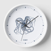 Blauwe octopus op een witte achtergrond (Voorkant)