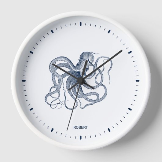 Blauwe octopus op een witte achtergrond (Voorkant)