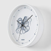 Blauwe octopus op een witte achtergrond (Hoek)