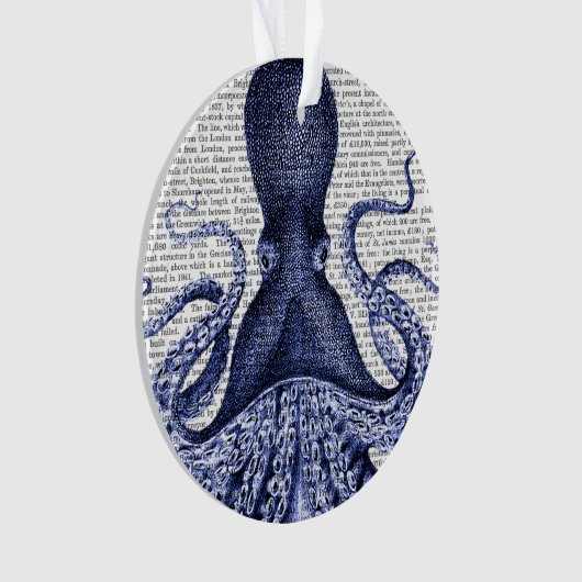 Blauwe octopus ornament (voorkant)