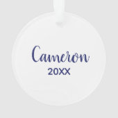 Blauwe octopus ornament (achterkant)