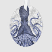 Blauwe octopus ornament (voorkant)