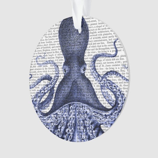 Blauwe octopus ornament (voorkant)