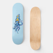 Blauwe octopus persoonlijk skateboard (Voorkant)