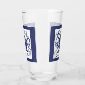 Blauwe Octopus Pint Glas (Links)