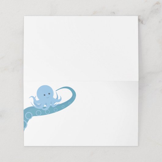 Blauwe octopus | PLAATSKAARTEN Plaatskaartje (Buitenkant ongevouwen)