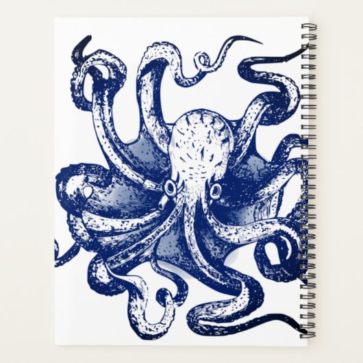 Blauwe octopus planner (Achterkant)