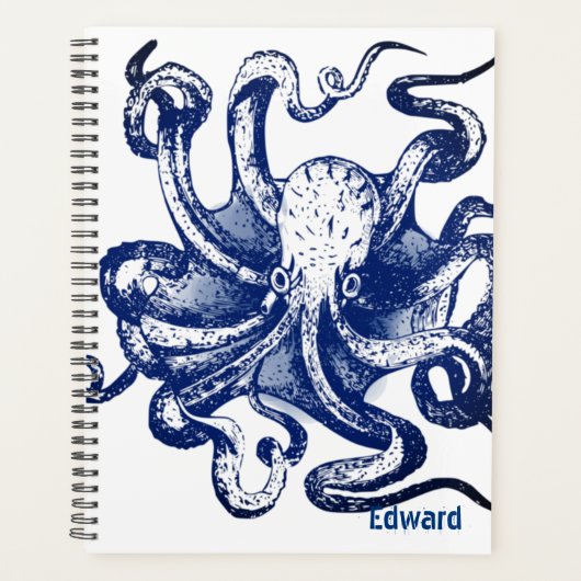 Blauwe octopus planner (Voorkant)