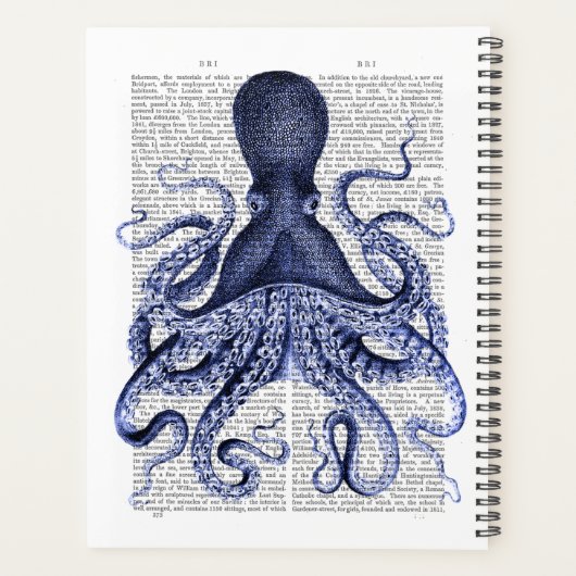 Blauwe octopus planner (Achterkant)
