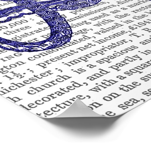 Blauwe octopus poster (Hoek)