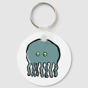 blauwe octopus sleutelhanger