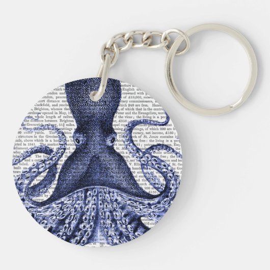 Blauwe octopus sleutelhanger (Achterkant)