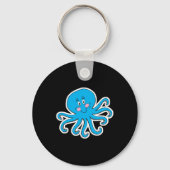 blauwe octopus sleutelhanger (Voorkant)