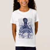 Blauwe octopus t-shirt (Voorkant)