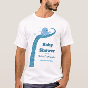 Blauwe octopus   T-shirt van de Man