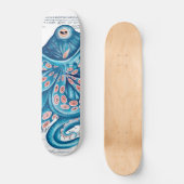 Blauwe octopus Tentacles  kaart Nautical Art Persoonlijk Skateboard (Voorkant)
