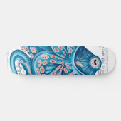Blauwe octopus Tentacles  kaart Nautical Art Persoonlijk Skateboard (Horizontaal)
