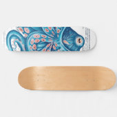 Blauwe octopus Tentacles  kaart Nautical Art Persoonlijk Skateboard (Horizontaal)