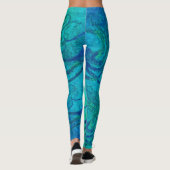 blauwe octopus tentacles op Aqua - Leggings (Achterkant)
