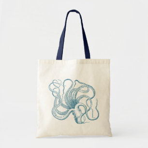 Blauwe octopus tote bag