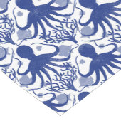 Blauwe Octopus Tropical Fish Koraal Diamanten Korte Tafelloper (Hoek)