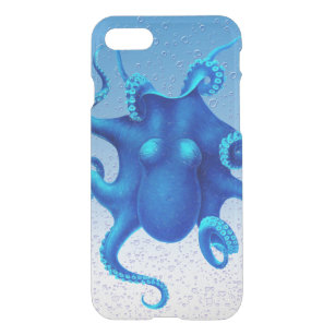 Blauwe octopus iPhone SE/8/7 hoesje