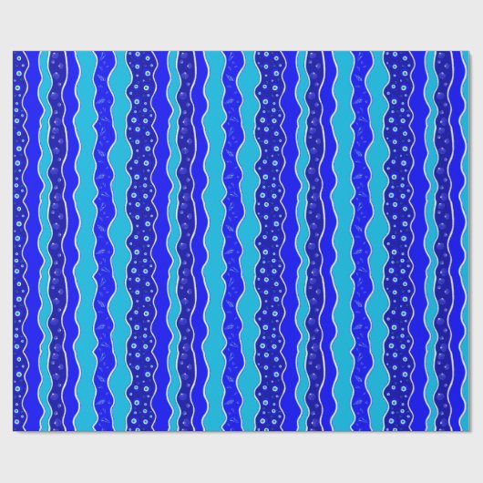 Blauwe oester Evil Eye kraal Cadeaupapier (Vlak)