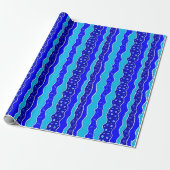 Blauwe oester Evil Eye kraal Cadeaupapier (Uitgerold)