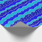 Blauwe oester Evil Eye kraal Cadeaupapier (Hoek)