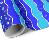 Blauwe oester Evil Eye kraal Cadeaupapier (Rol Hoek)