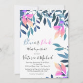 Blauwe of Roze Baby Onthullen Douche uitnodiging (Voorkant)