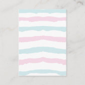 Blauwe of Roze Baby Onthullen Feestluier Raffle Informatiekaartje (Achterkant)