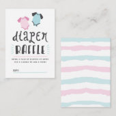 Blauwe of Roze Baby Onthullen Feestluier Raffle Informatiekaartje (Voorkant / Achterkant)