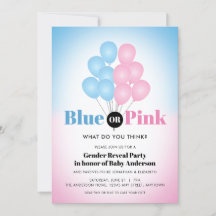 Blauwe of roze ballonnen Genderfeest