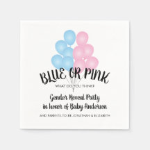 Blauwe of roze ballonnen Genderfeest