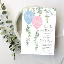 Blauwe of roze ballonnen groen geslacht onthullen