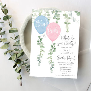 Blauwe of roze ballonnen groen geslacht onthullen kaart