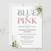 Blauwe of Roze Groene Letter Geslacht Onthulling F