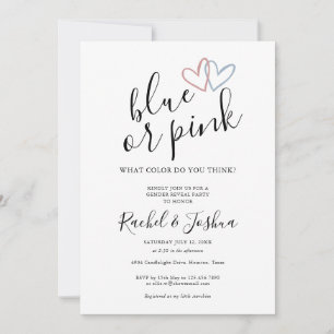 Blauwe Of Roze Liefdeshartjes Geslacht Reveal Fees Kaart