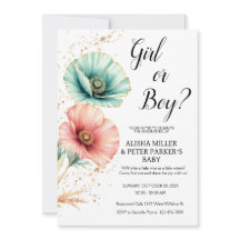 Blauwe of roze Waterverf geslachtsonthulling